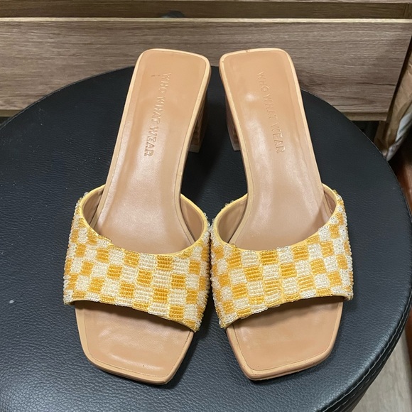 Who Wear What ‘Emily Slide Sandal” 7.5 kitten heel mule - Picture 5 of 5